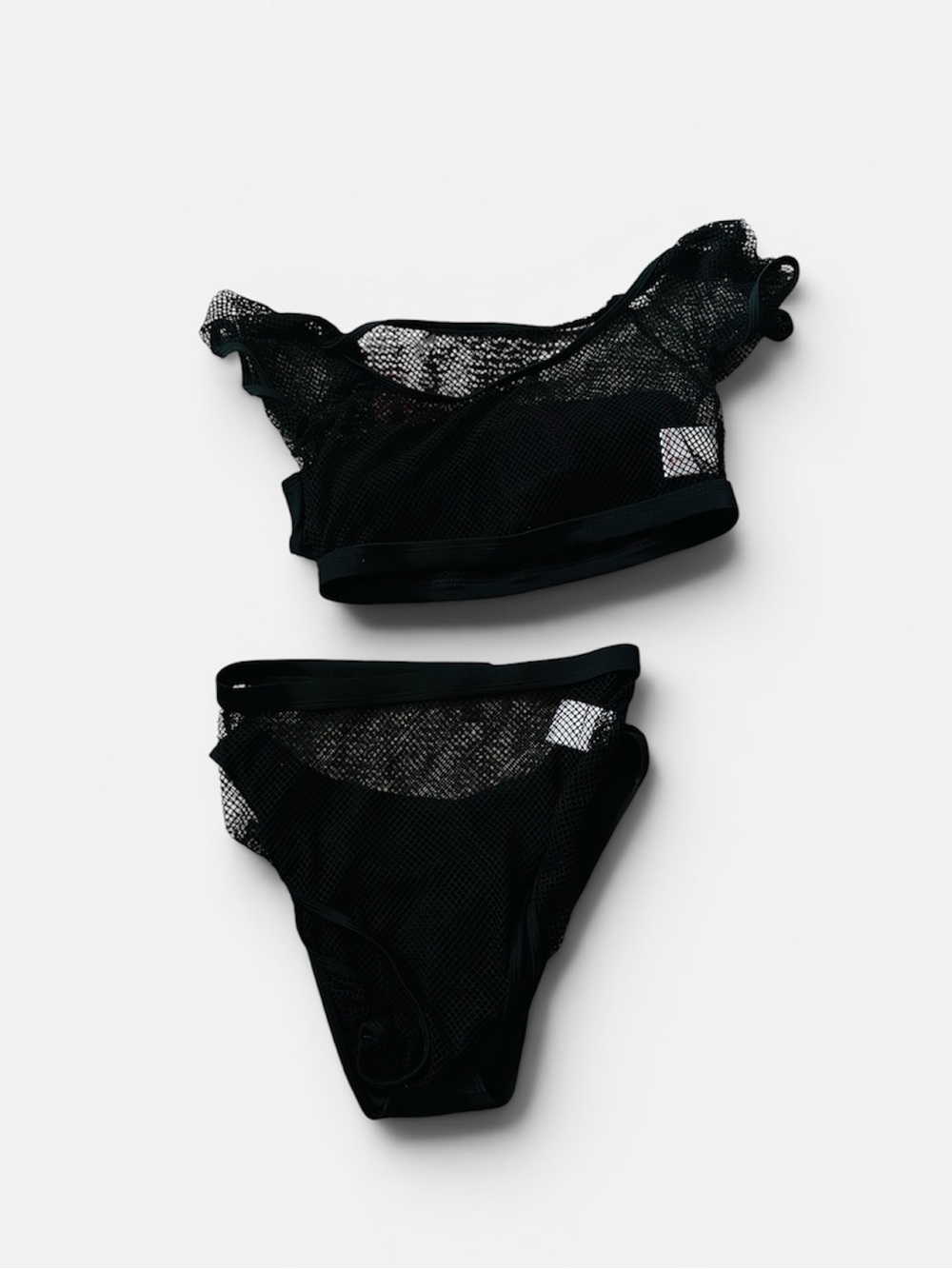 Black Mesh Bikini Set - Two-Piece Swimwear